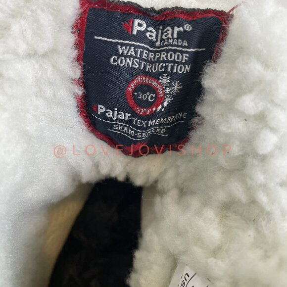 Utility | NWOT Pajar Suede Winter Boots | Weatherized | Navy Shearling Cabincore - Picture 9 of 13